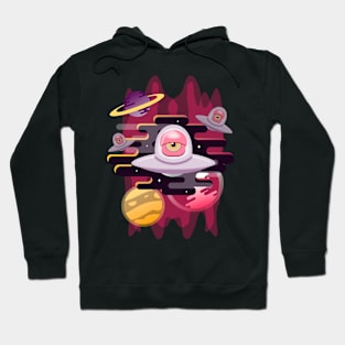 Invading space aliens in UFO Hoodie